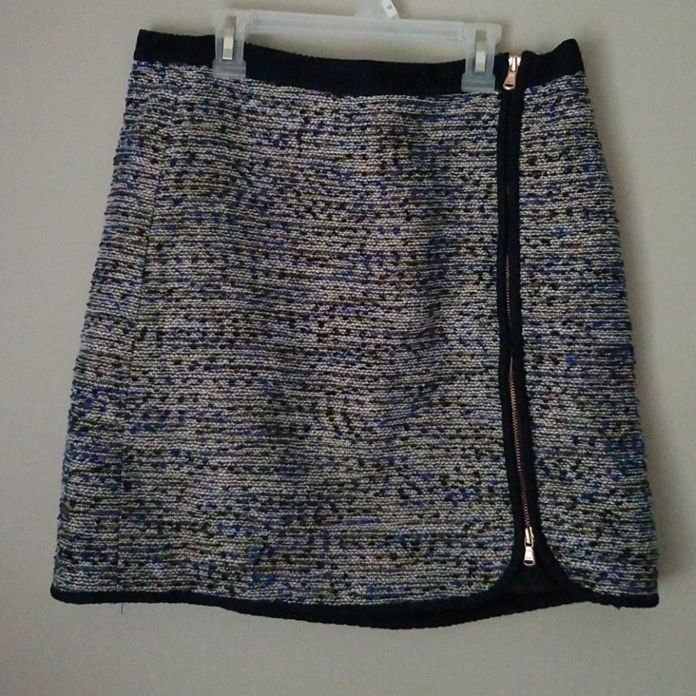 J. Crew tweed navy skirt size 10